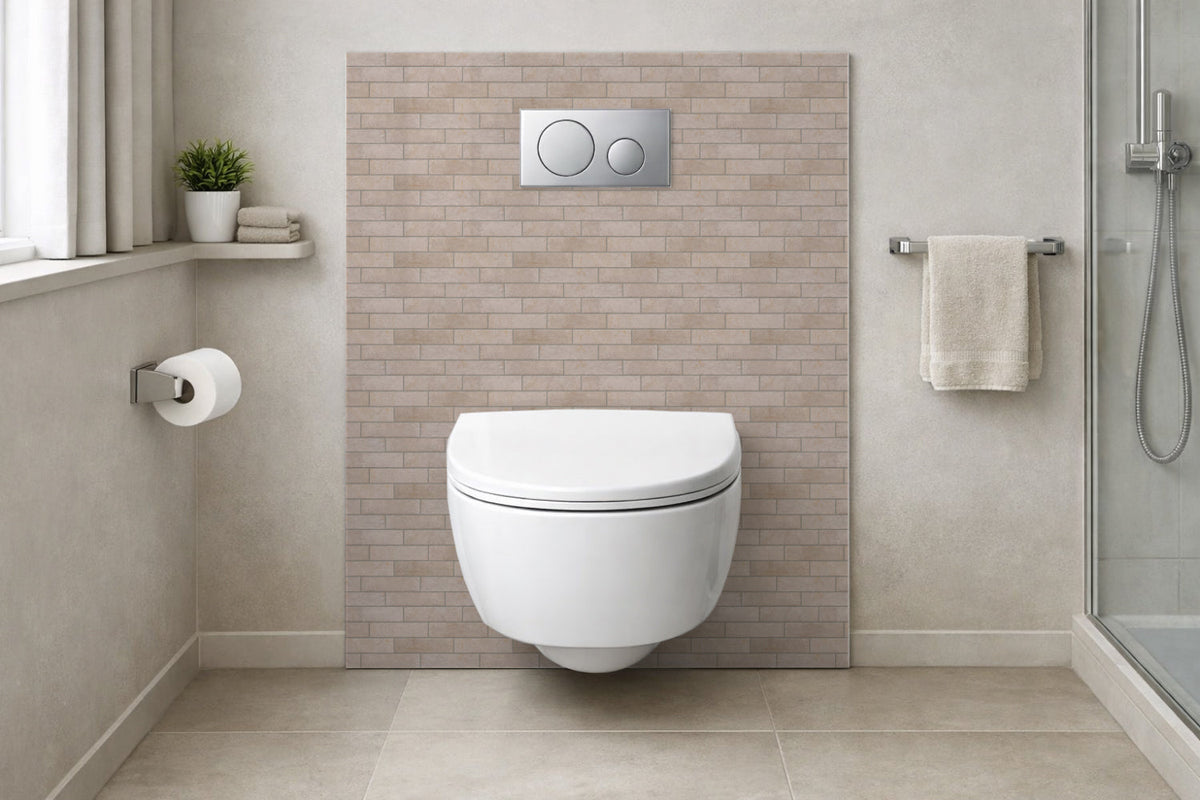 Toilettenrückwand Steinoptik