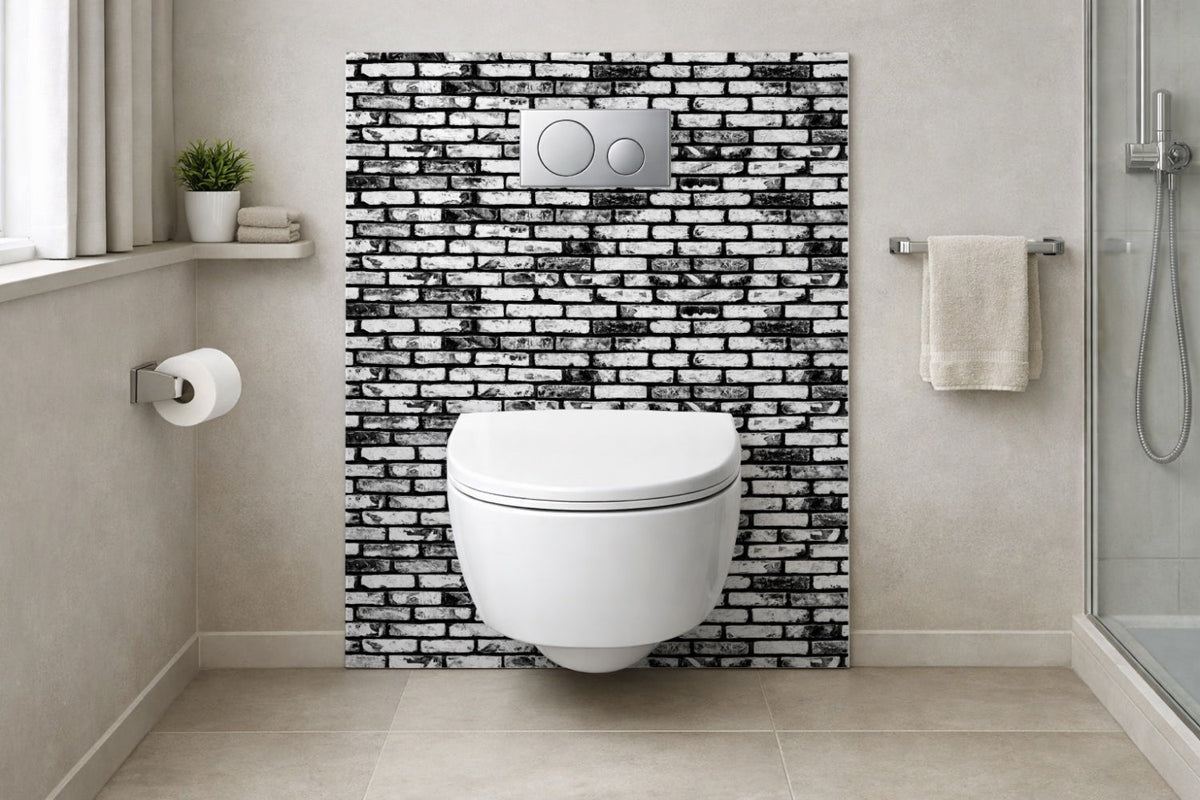 Toilettenrückwand Steinoptik