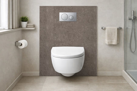 Toilettenrückwand Steinoptik