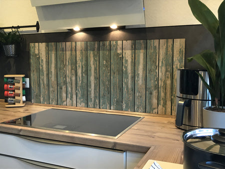 Spritzschutz Küche Holzoptik
