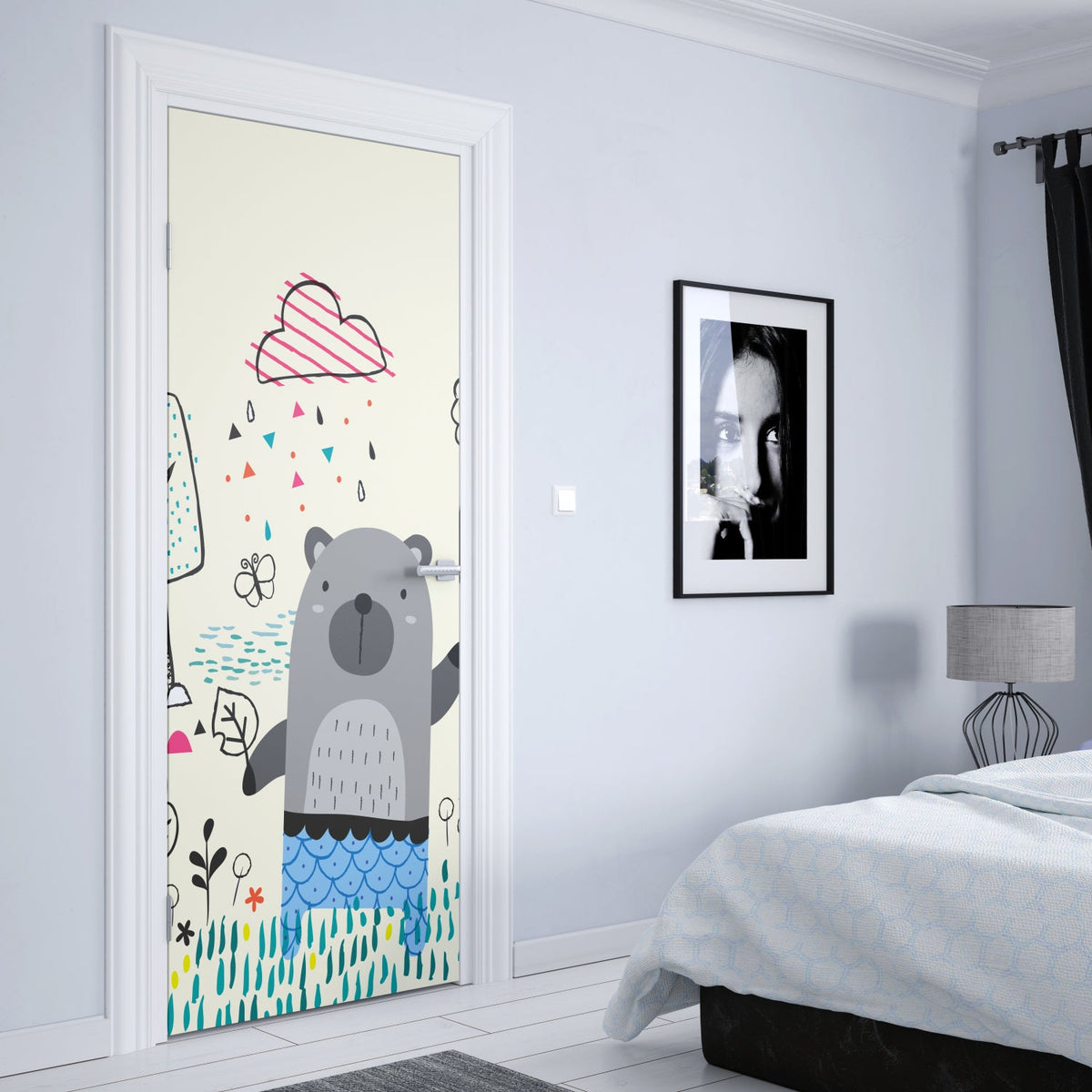 Türposter Kinderzimmer Selbstklebend