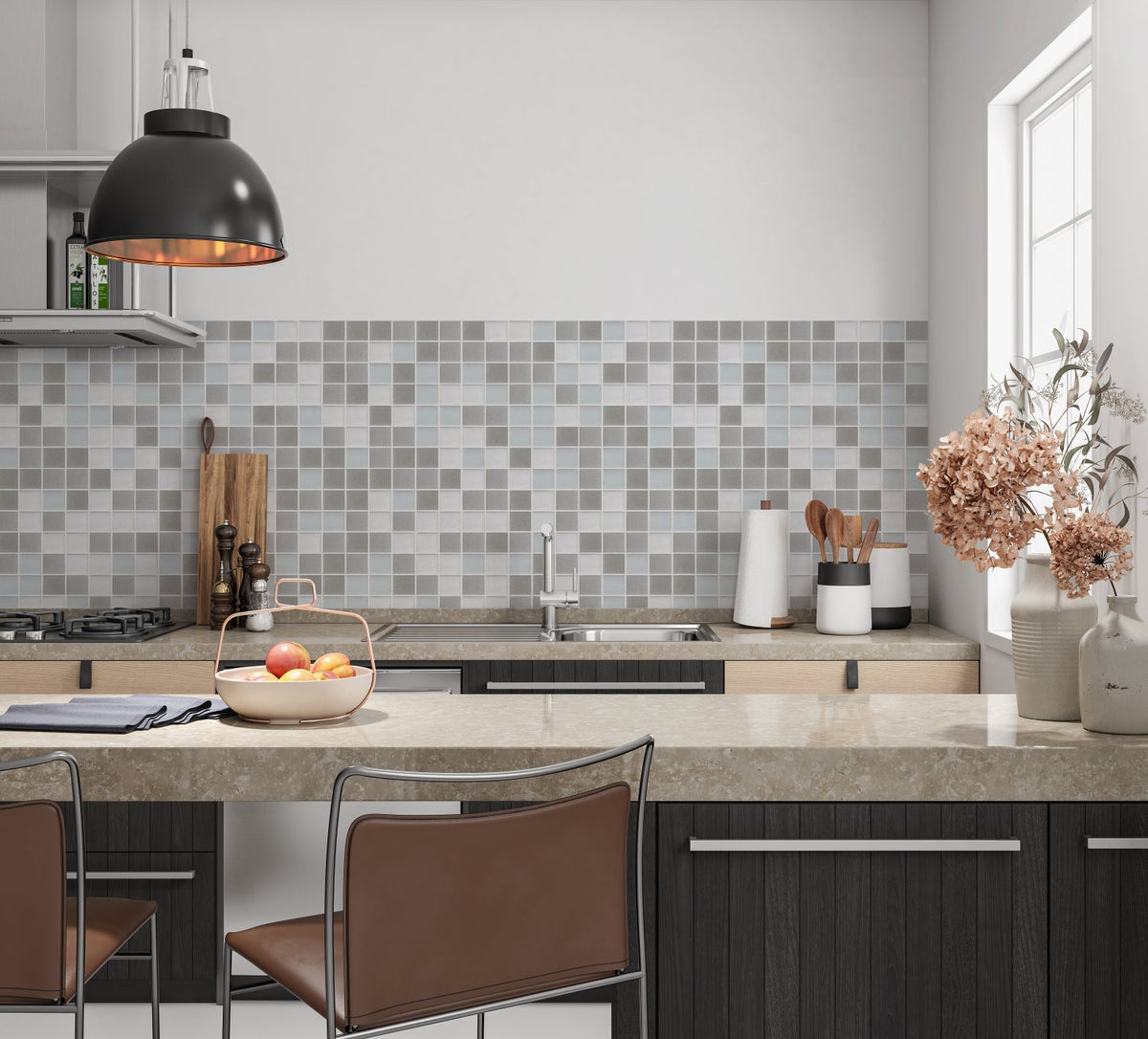 Spritzschutz Küche Fliesenoptik