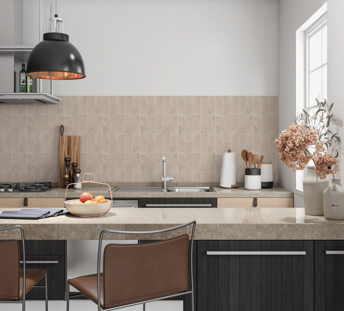 Spritzschutz Küche Fliesenoptik