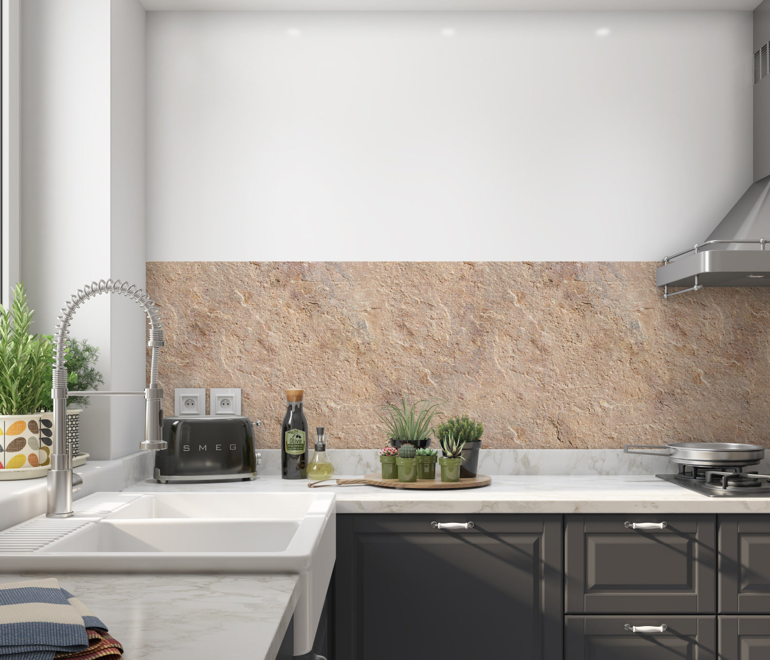 Küchenrückwand Steinoptik