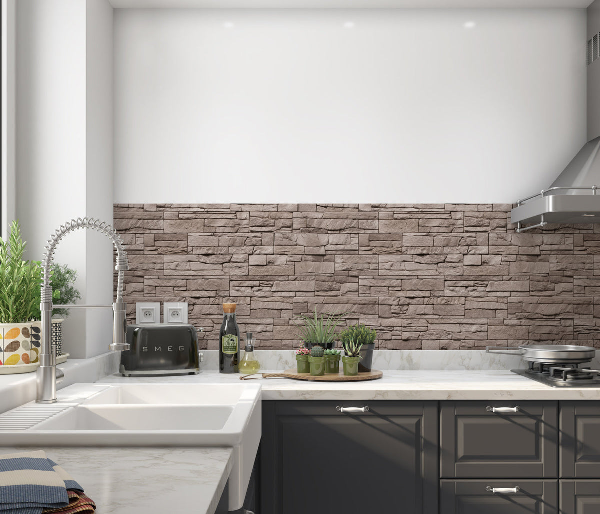 Spritzschutz Küche Steinoptik