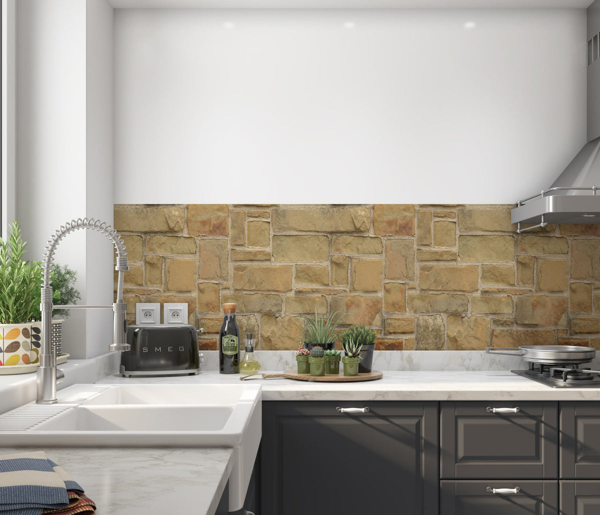 Spritzschutz Küche Steinoptik