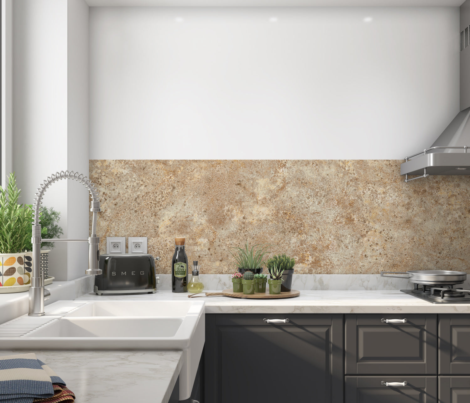Spritzschutz Küche Steinoptik