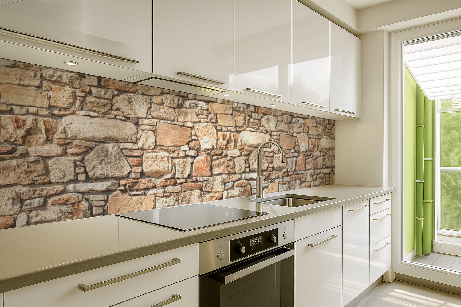 Küchenrückwand Steinoptik
