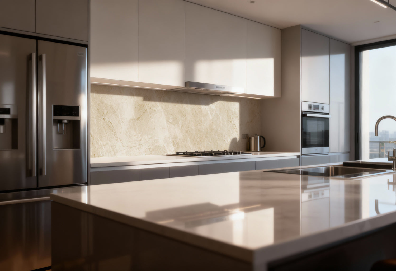Spritzschutz Küche Marmoroptik
