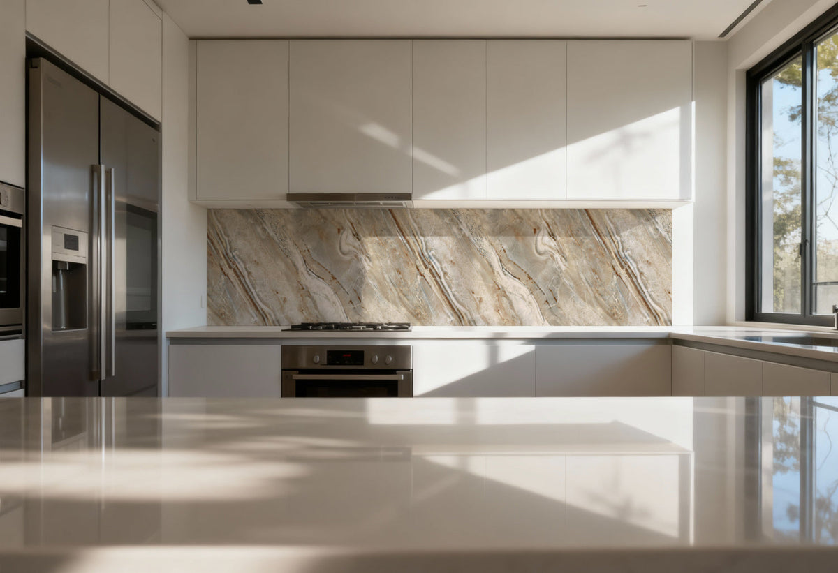Spritzschutz Küche Marmoroptik
