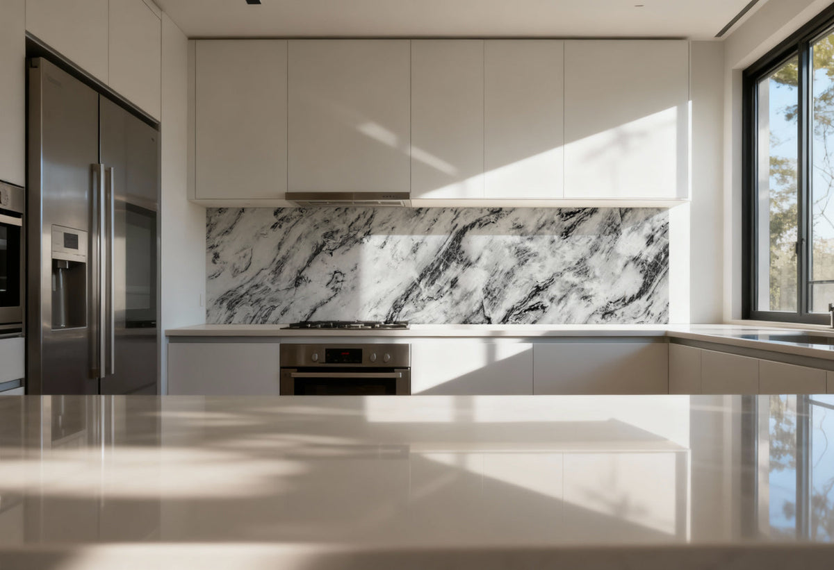 Spritzschutz Küche Marmoroptik