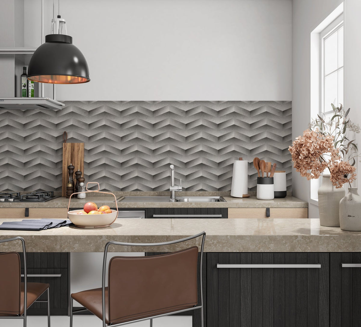 Spritzschutz Küche Steinoptik