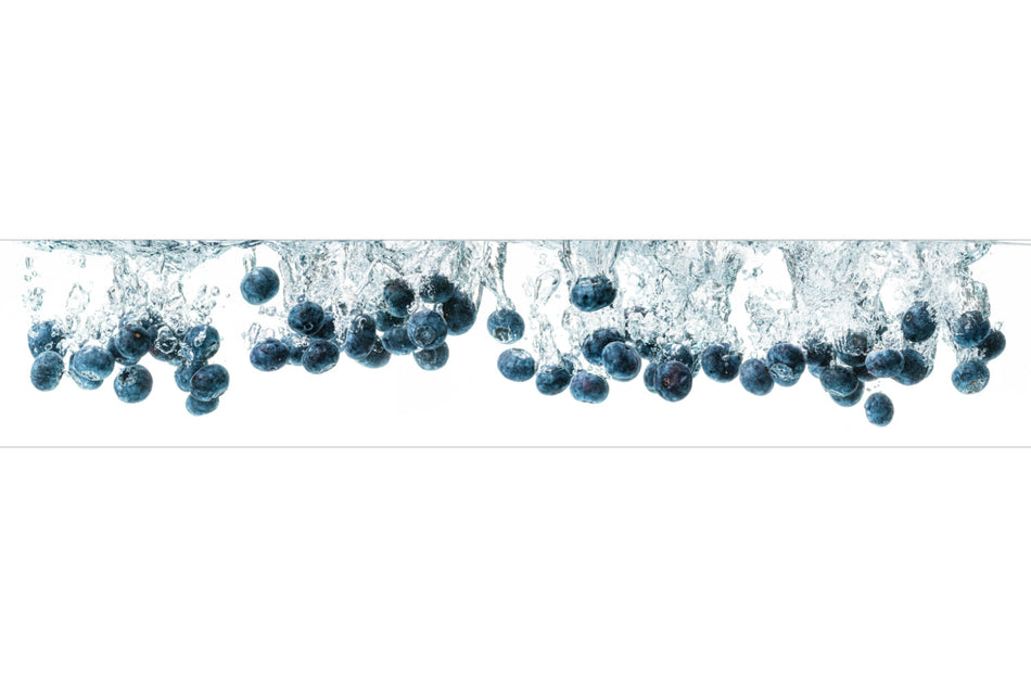 Küchenrückwand Blaubeeren im Wasser