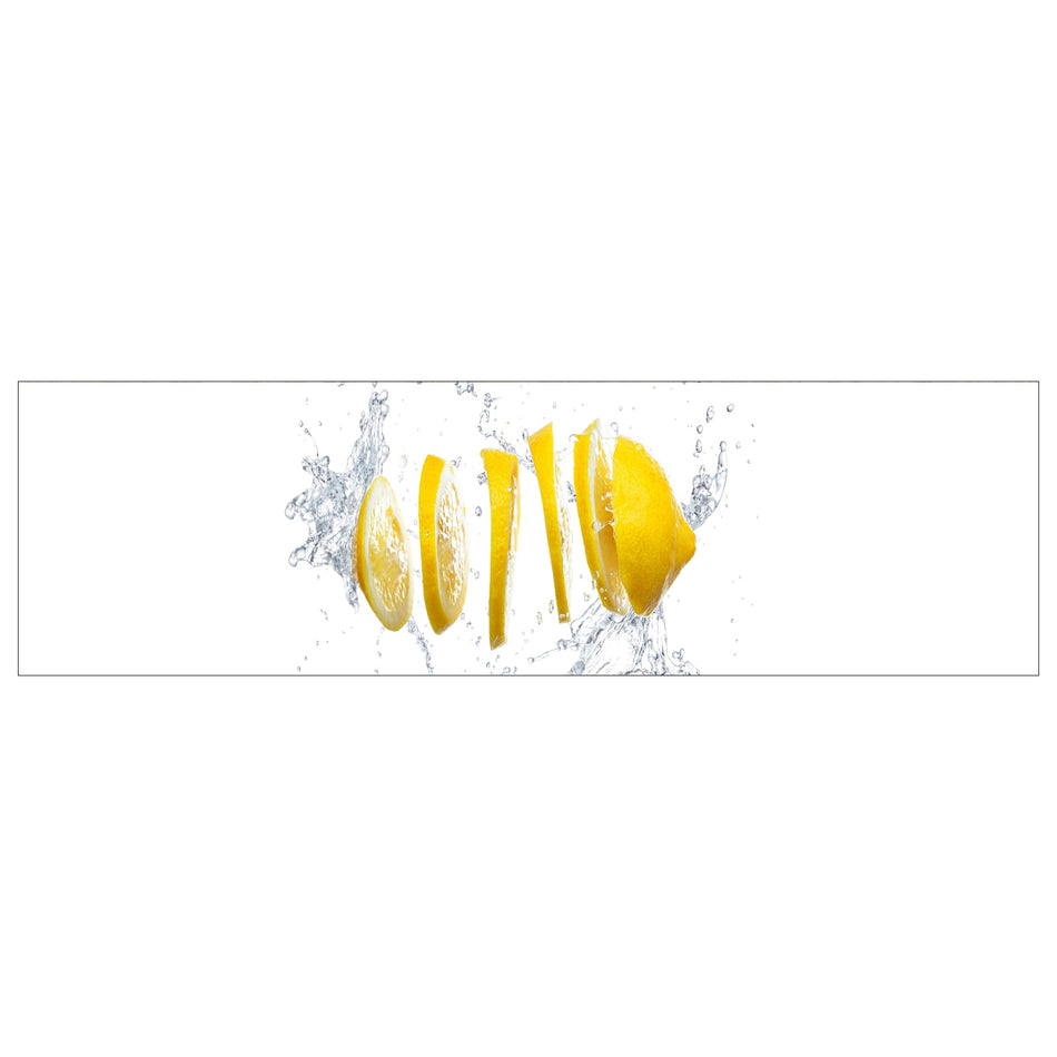 Küchenrückwand Zitrone und Wasser