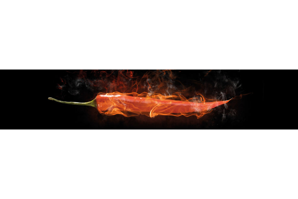 Küchenrückwand Scharfe Chili Flamme