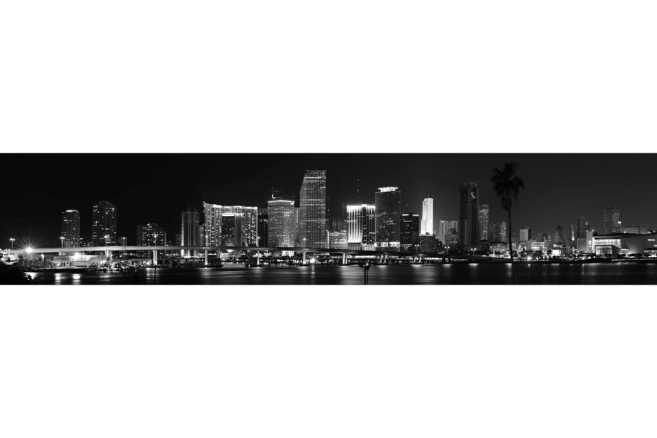 Küchenrückwand Schwarz-Weiß Skyline