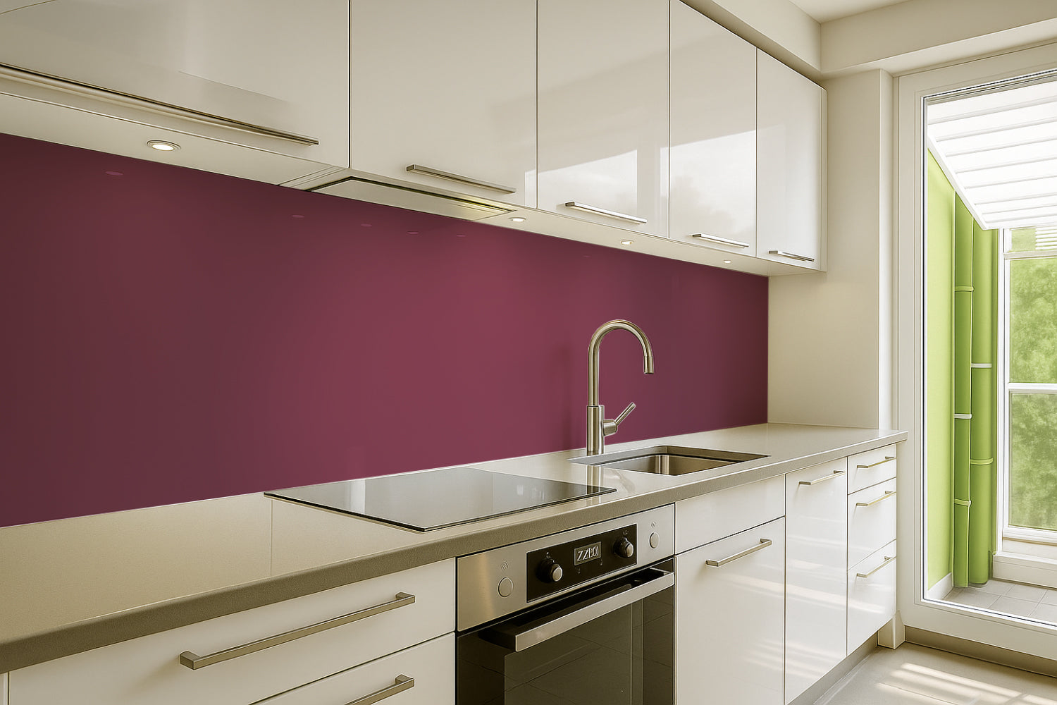 Spritzschutz Küche Einfarbig RAL 4004 Bordeauxviolett
