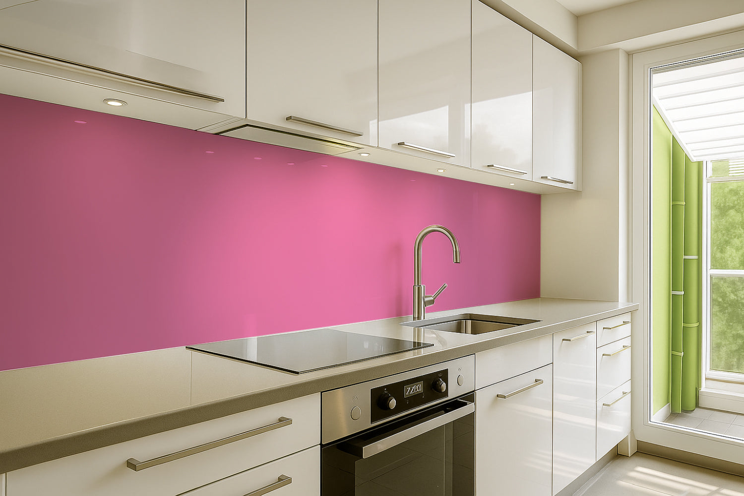 Spritzschutz Küche Einfarbig RAL 4010 Telemagenta