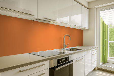 Spritzschutz Küche Einfarbig RAL 2010 Signalorange