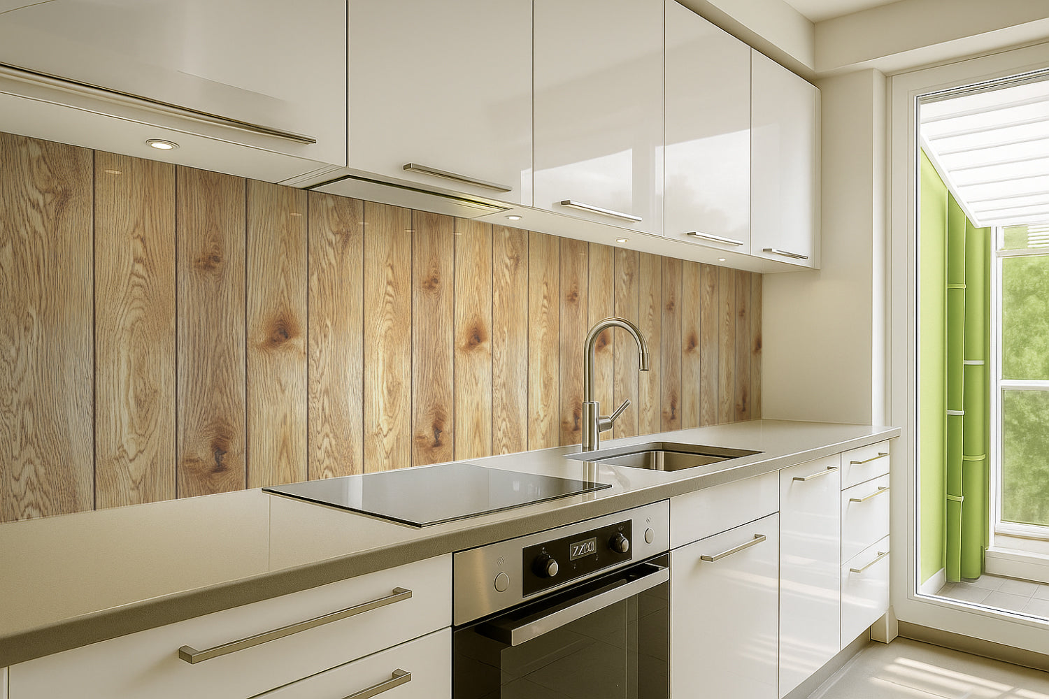 Spritzschutz Küche Holzoptik