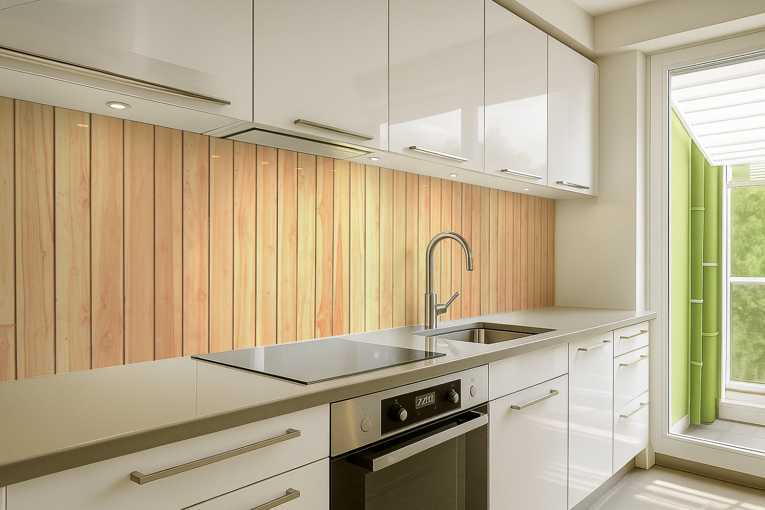 Spritzschutz Küche Holzoptik