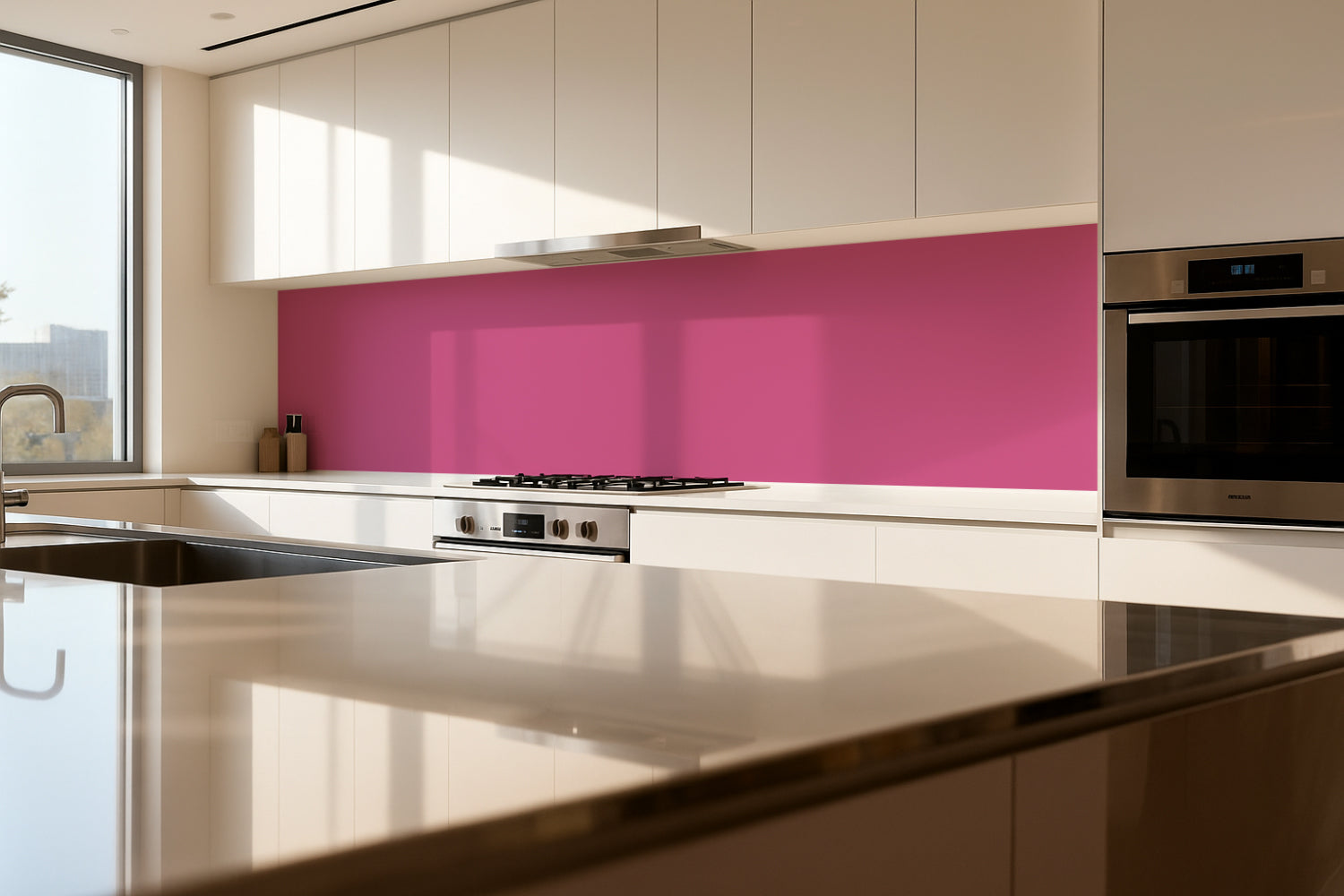 Spritzschutz Küche Einfarbig RAL 4010 Telemagenta