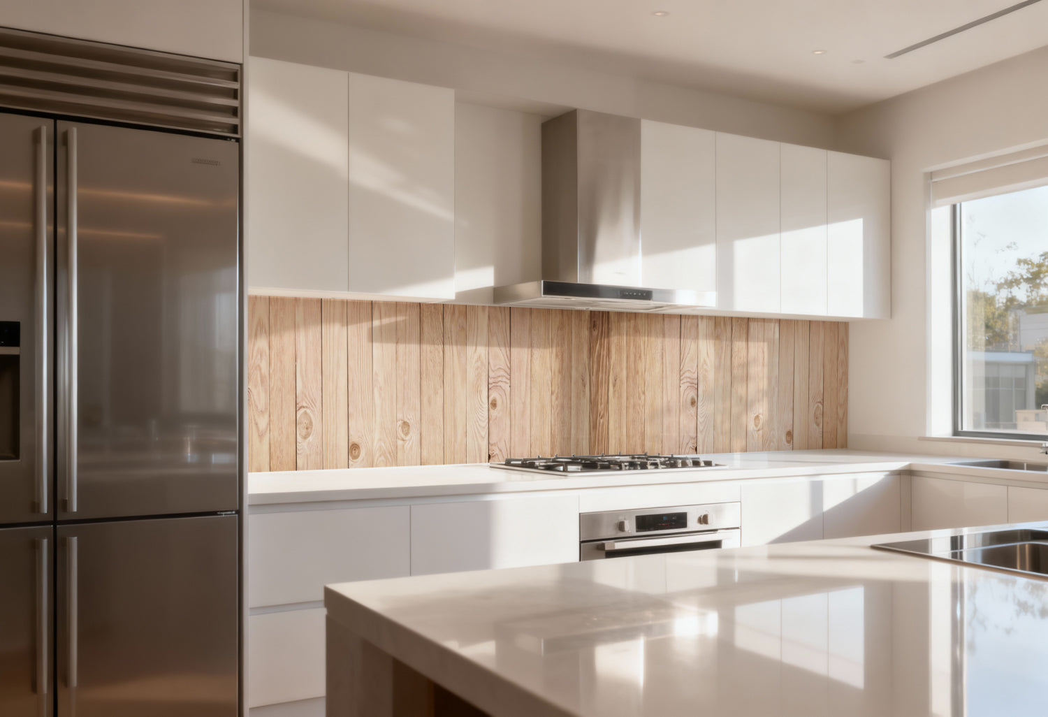 Spritzschutz Küche Holzoptik