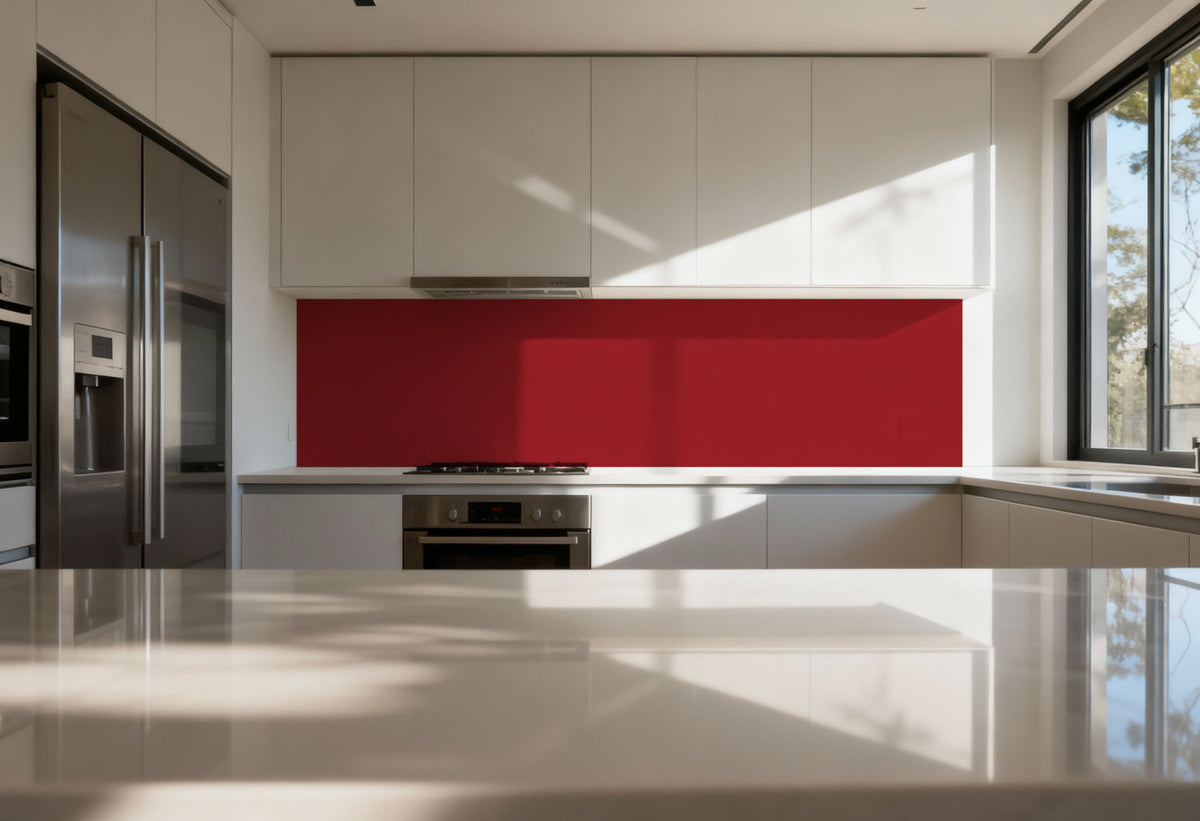 Spritzschutz Küche Einfarbig RAL 3001 Signalrot
