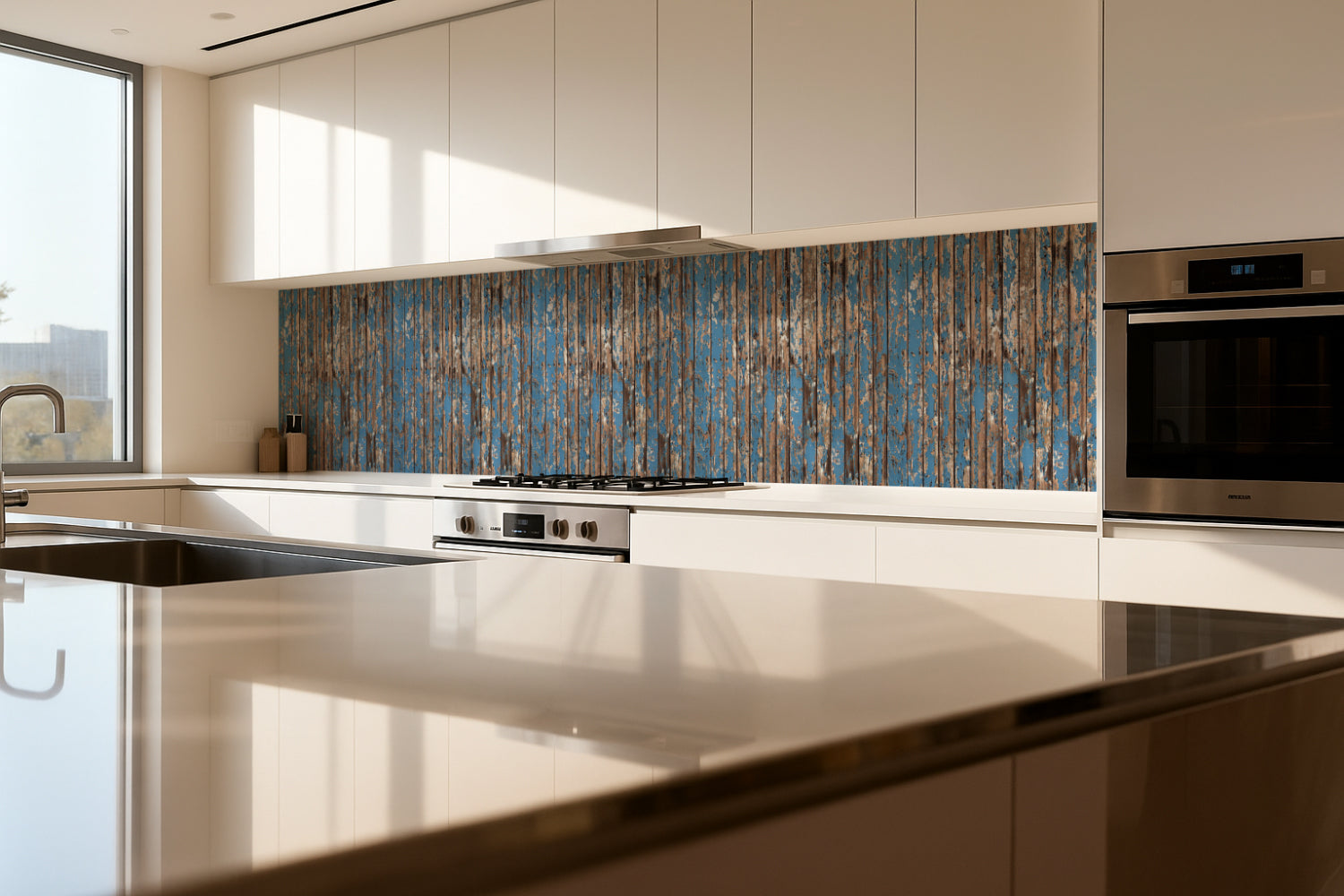 Spritzschutz Küche Holzoptik