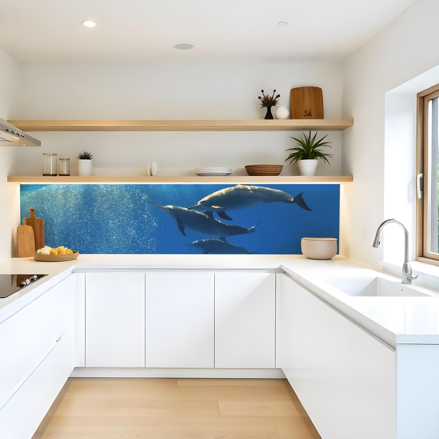 Küchenrückwand Delfine