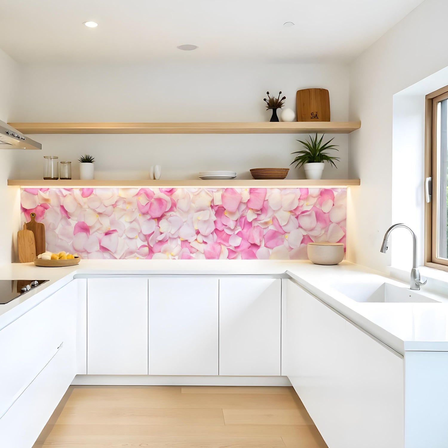 Küchenrückwand Blüten