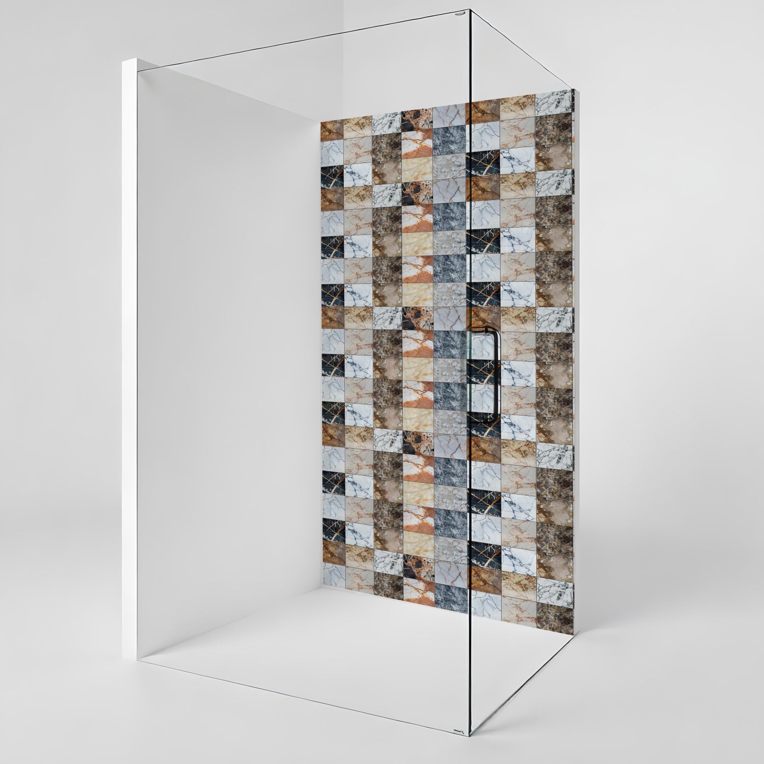 Duschrückwand Marmoroptik