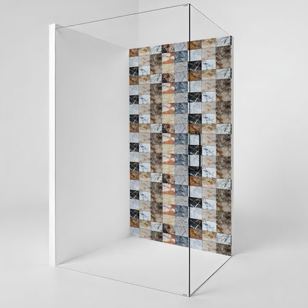 Duschrückwand Marmoroptik