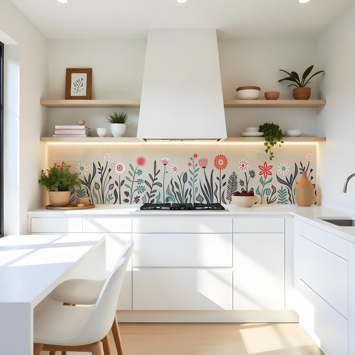Küchenrückwand Blumenwiese