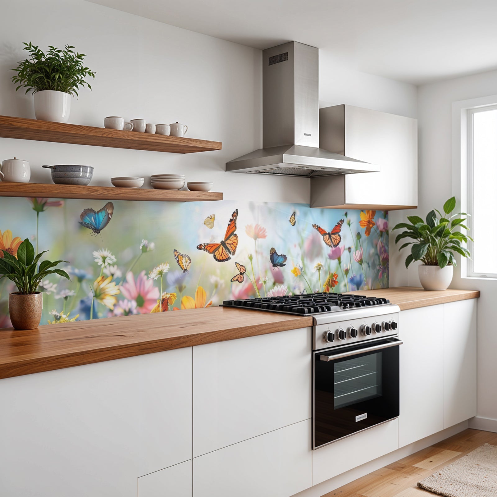 Küchenrückwand Blumenfeld