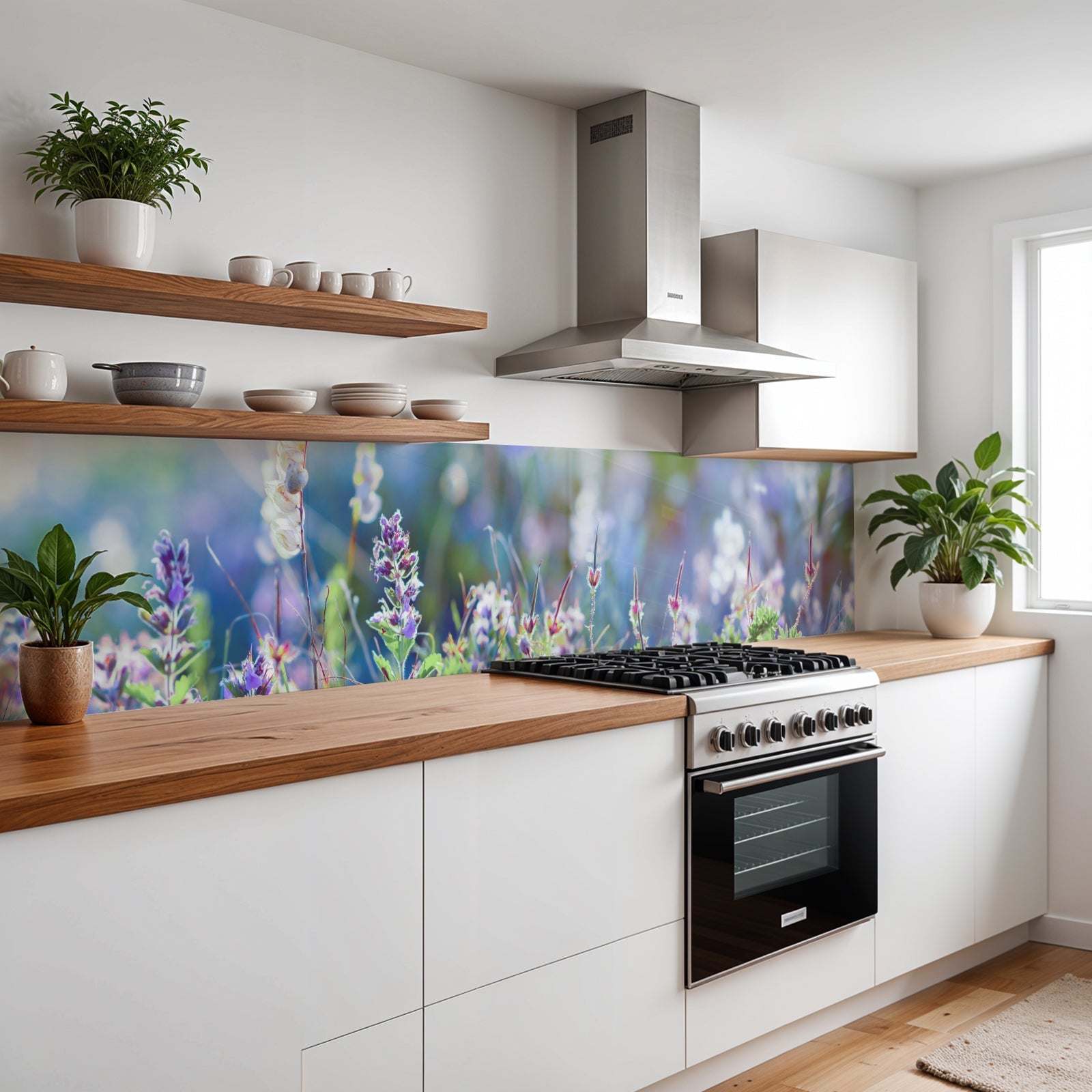 Küchenrückwand Blumenfeld