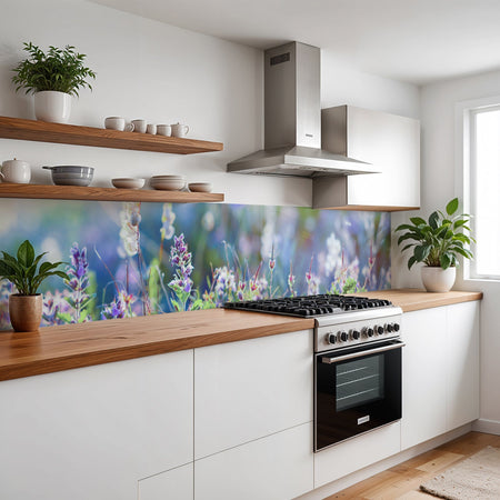Küchenrückwand Blumenfeld