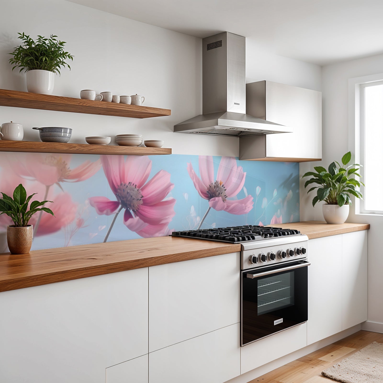 Küchenrückwand Blumenfeld