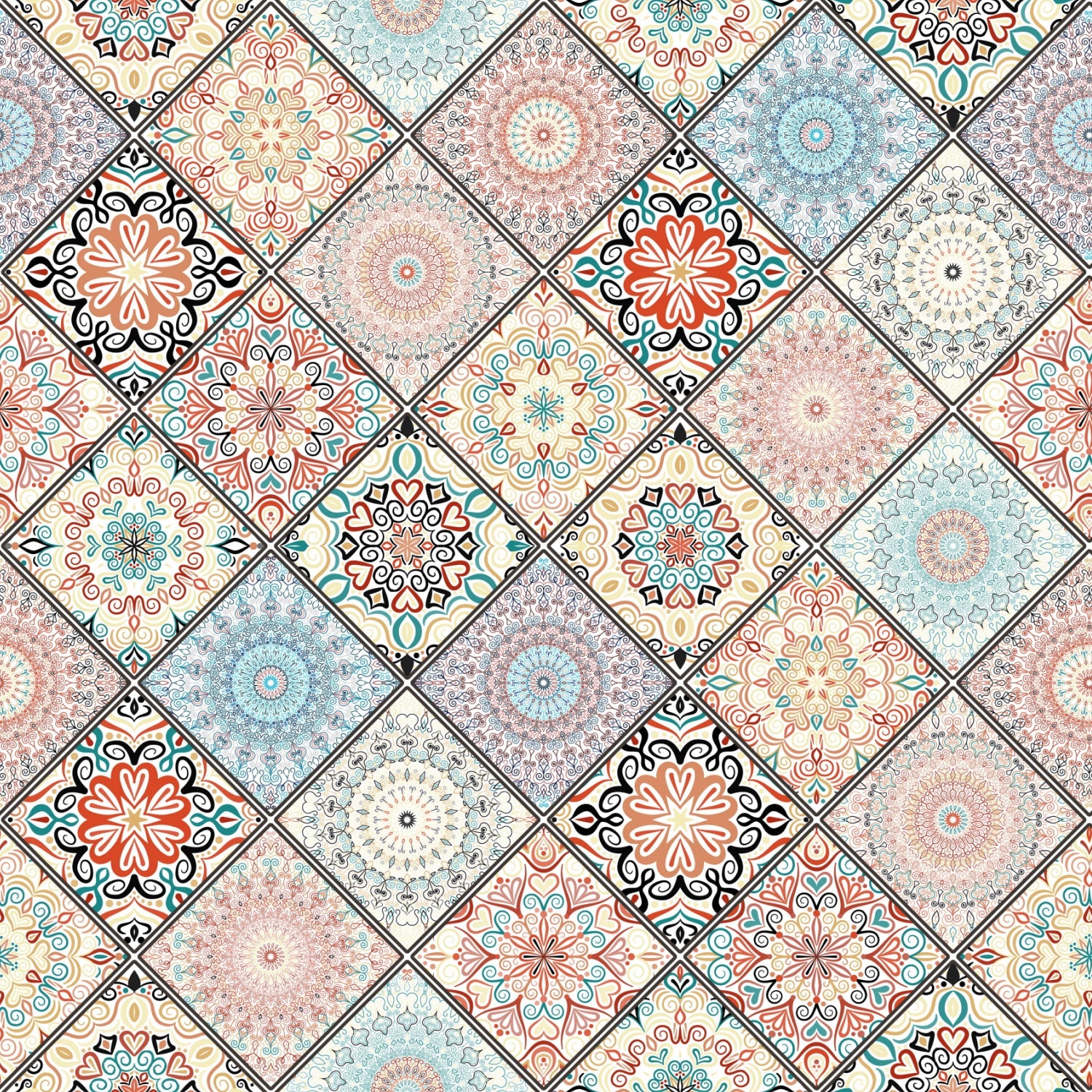 Duschrückwand Patchwork