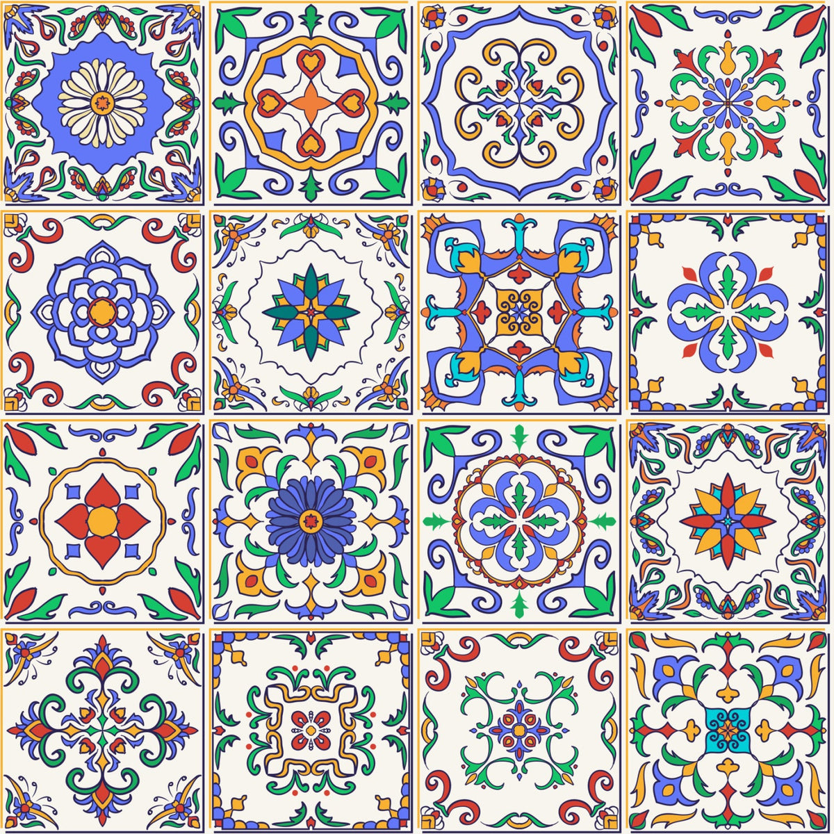 Duschrückwand Patchwork