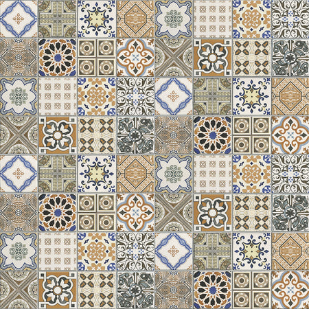 Duschrückwand Patchwork