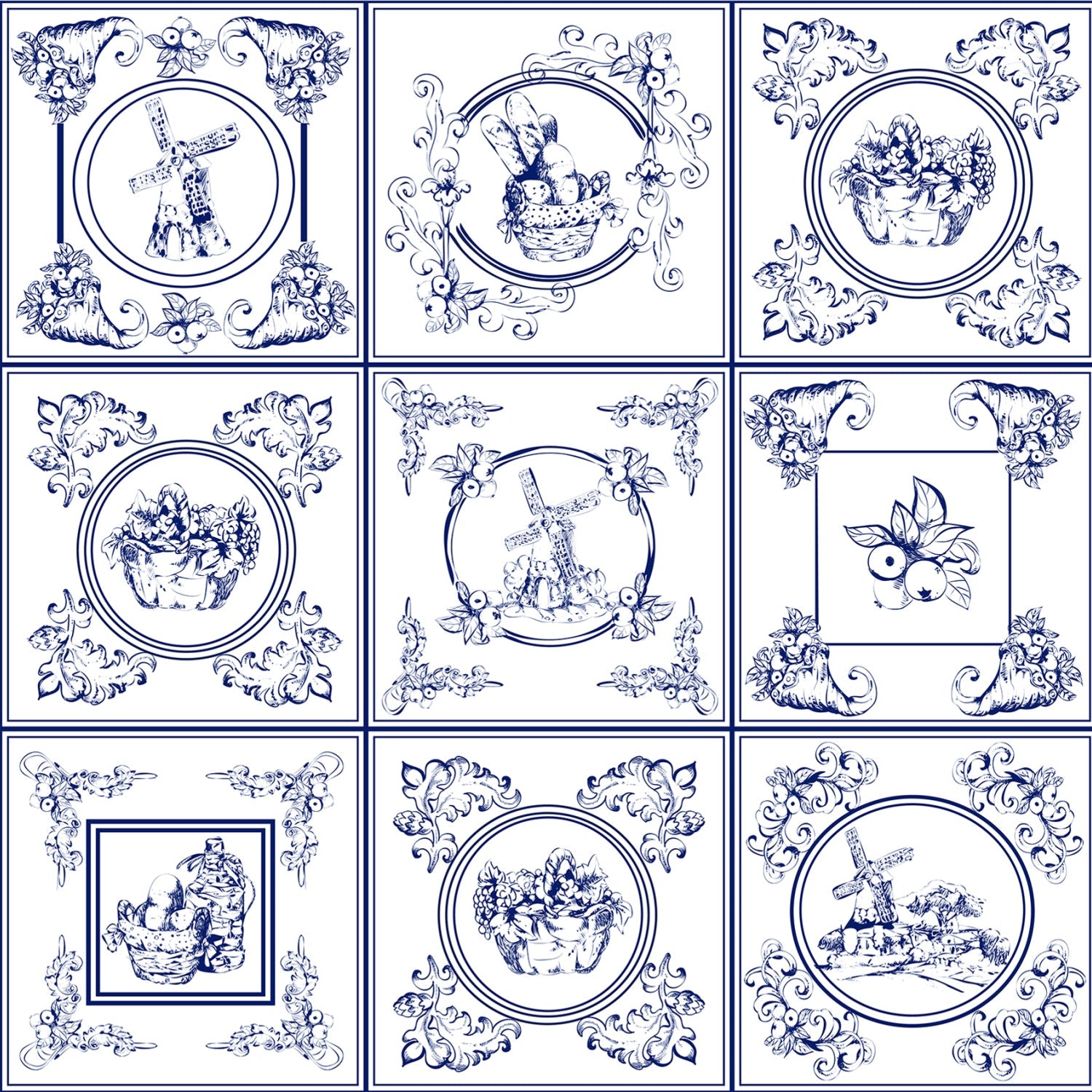 Duschrückwand Patchwork