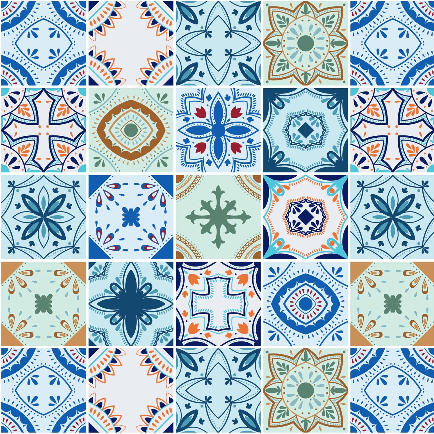 Duschrückwand Patchwork