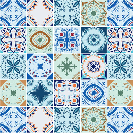 Duschrückwand Patchwork