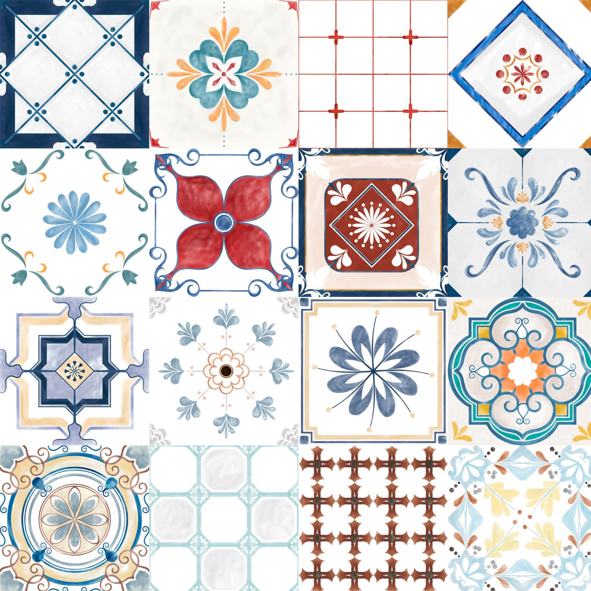 Duschrückwand Patchwork