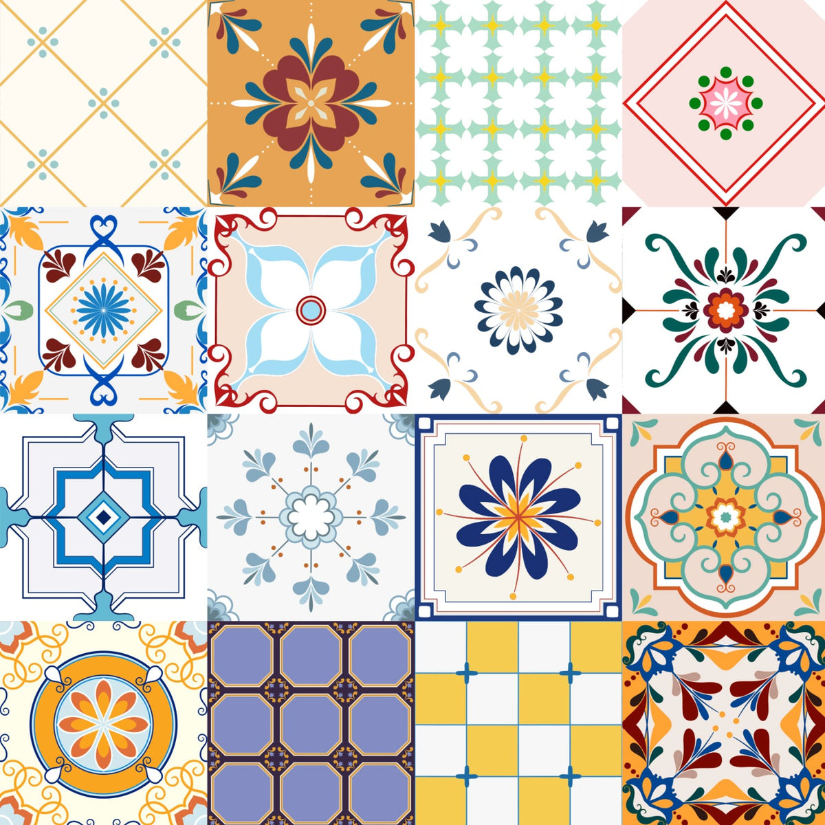 Duschrückwand Patchwork