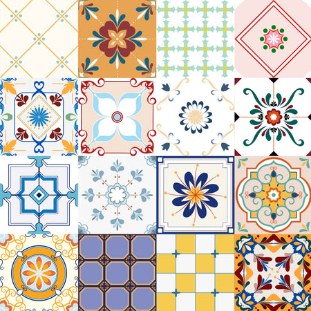 Duschrückwand Patchwork