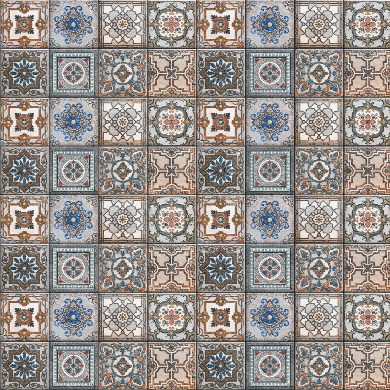 Duschrückwand Patchwork