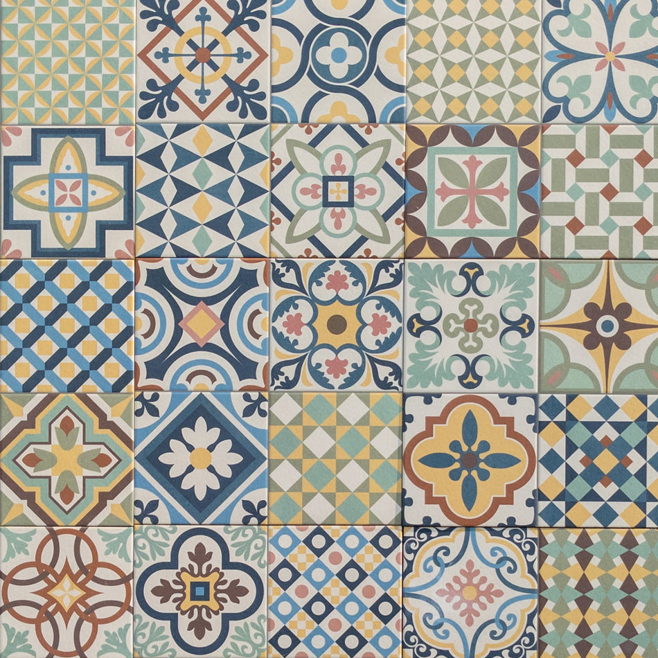 Küchenrückwand Retro Fliesen