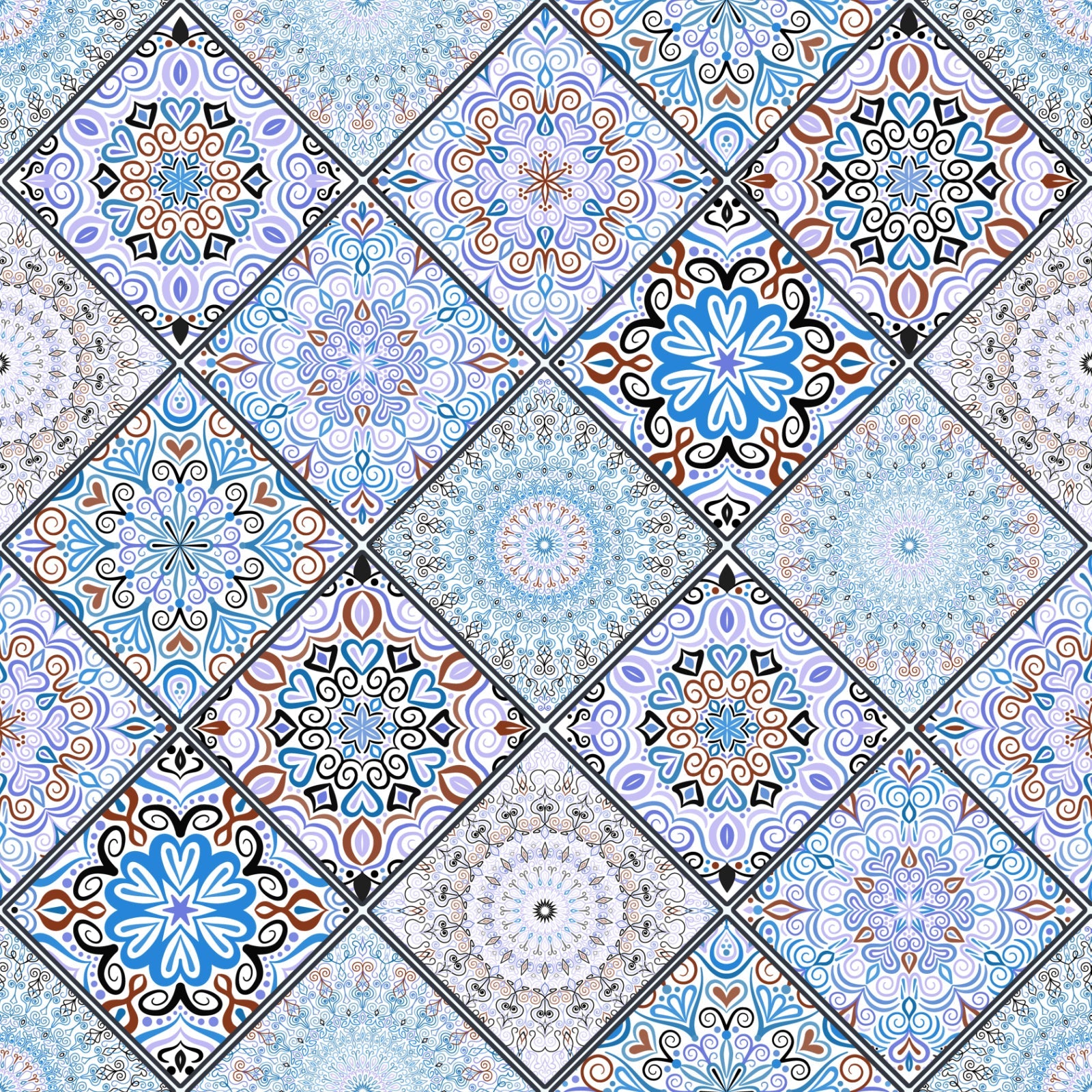 Toilettenrückwand Patchwork